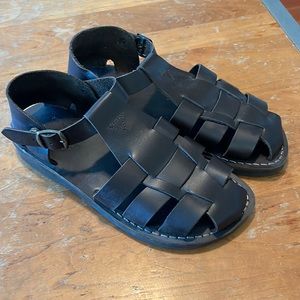Jerusalem Dark Brown Leather Fisherman Sport Sandal size 38 (7)